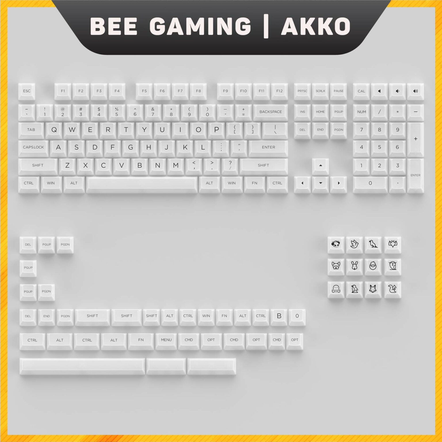 AKKO Clear Keycaps Set v2 – White (PC / ASA profile / 155 nút) - Bee ...