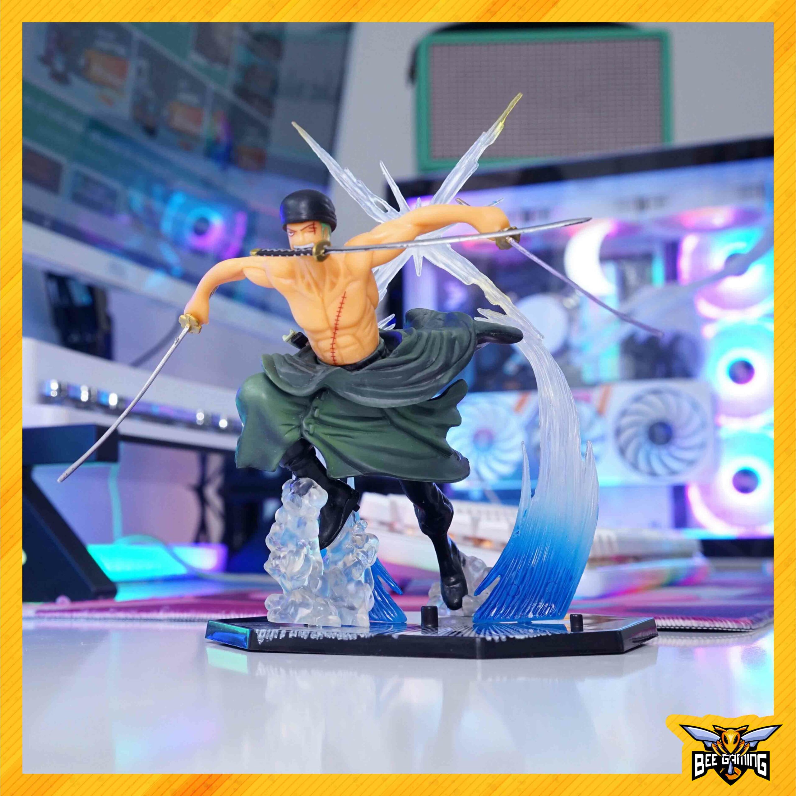 Mô hình One Piece Zoro 3000 thế giới có 2 đầu 3 vòng hắc kiếm  Loại có box  nhựa  hộp màu  One Piece  Có Hộp Màu