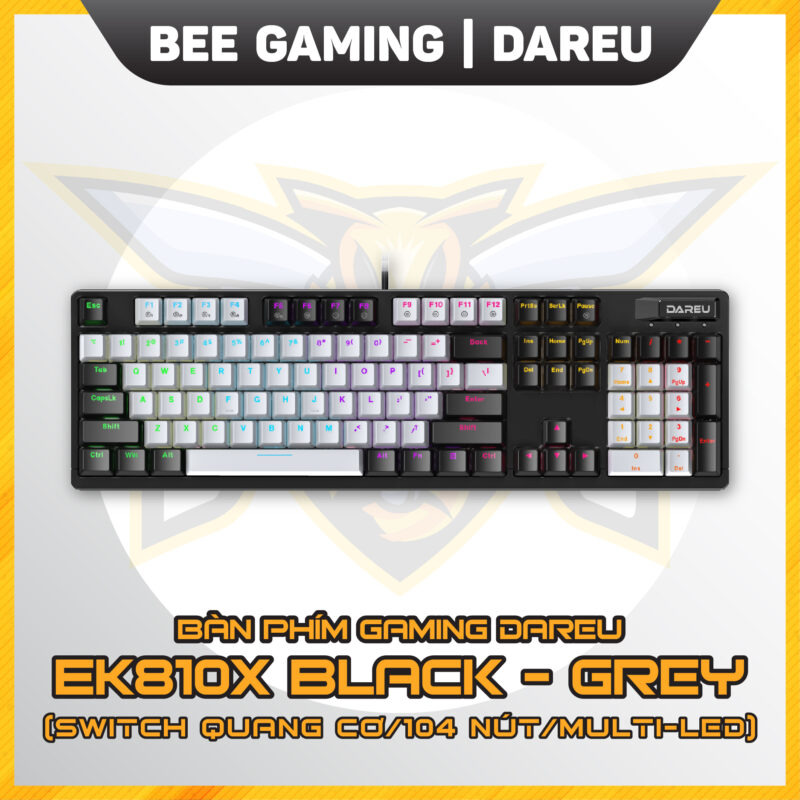 Bàn phím cơ gaming Dareu EK810X Black Grey