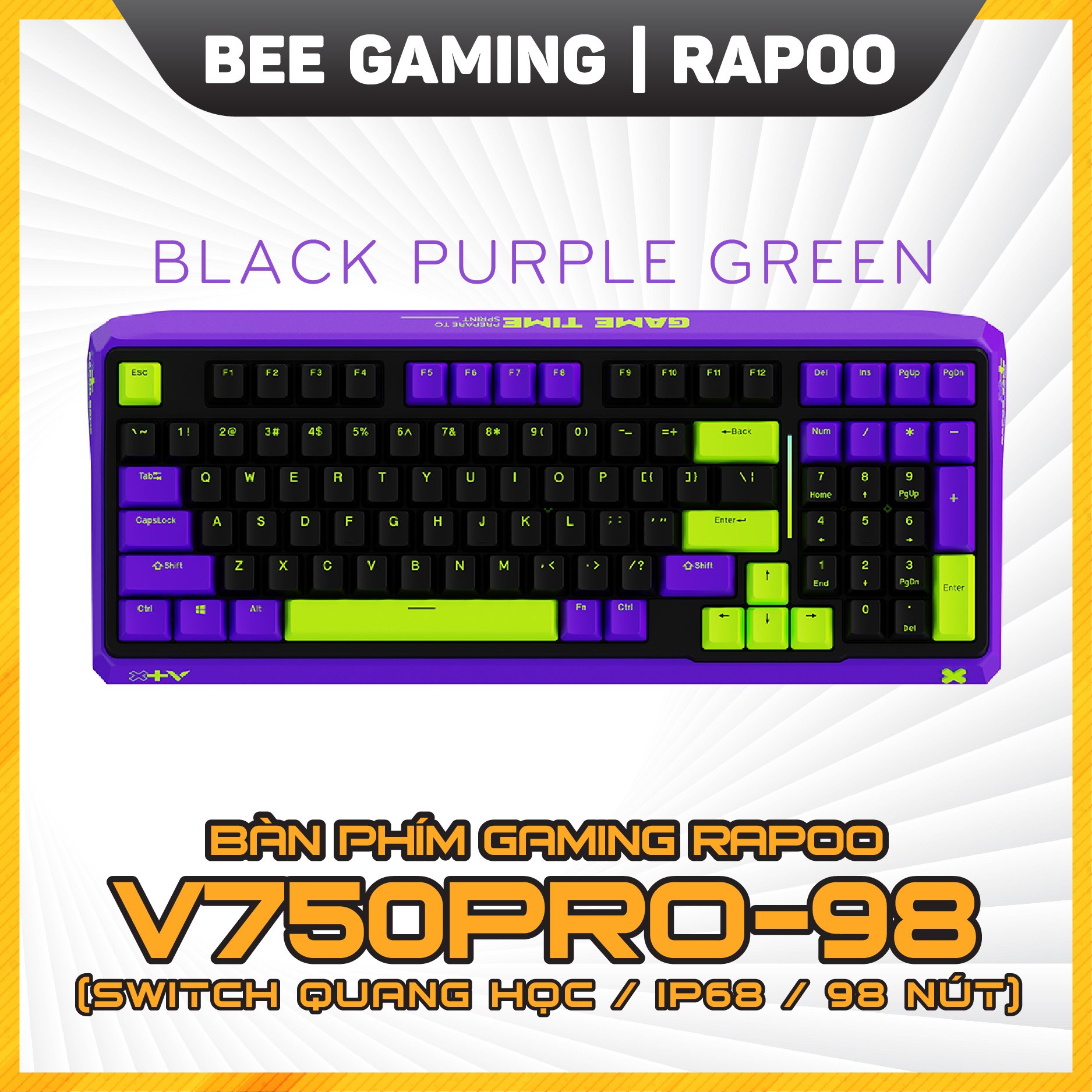 ban-phim-gaming-quang-co-rapoo-v750-pro-black-purple-green-beegaming-2