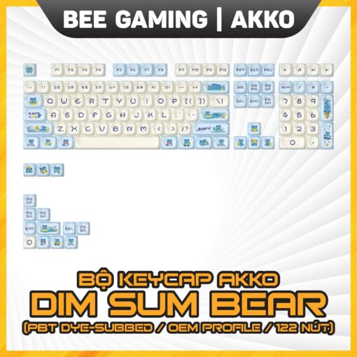 bo-keycap-akko-lemon-bear-oem-profile-beegaming