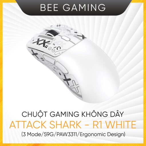 chuot-gaming-khong-day-attack-shark-r1-white