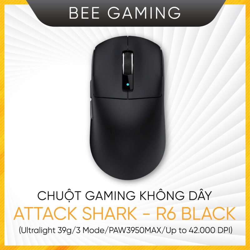 Chuột gaming không dây Attack Shark - R6 White