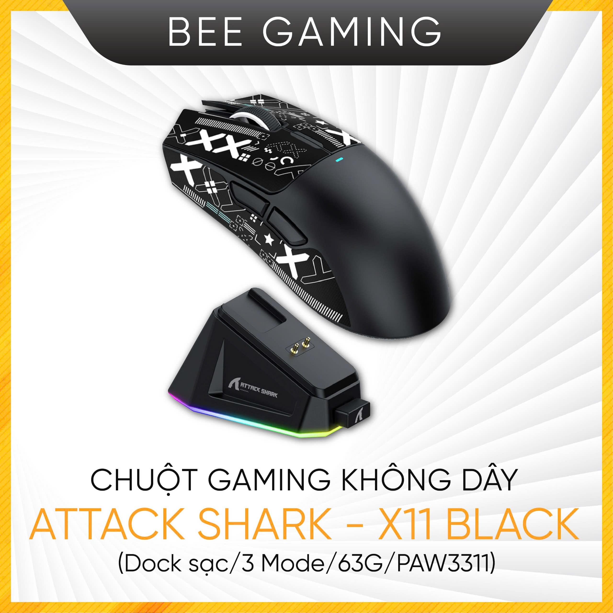 chuot-gaming-khong-day-attack-shark-x11-black