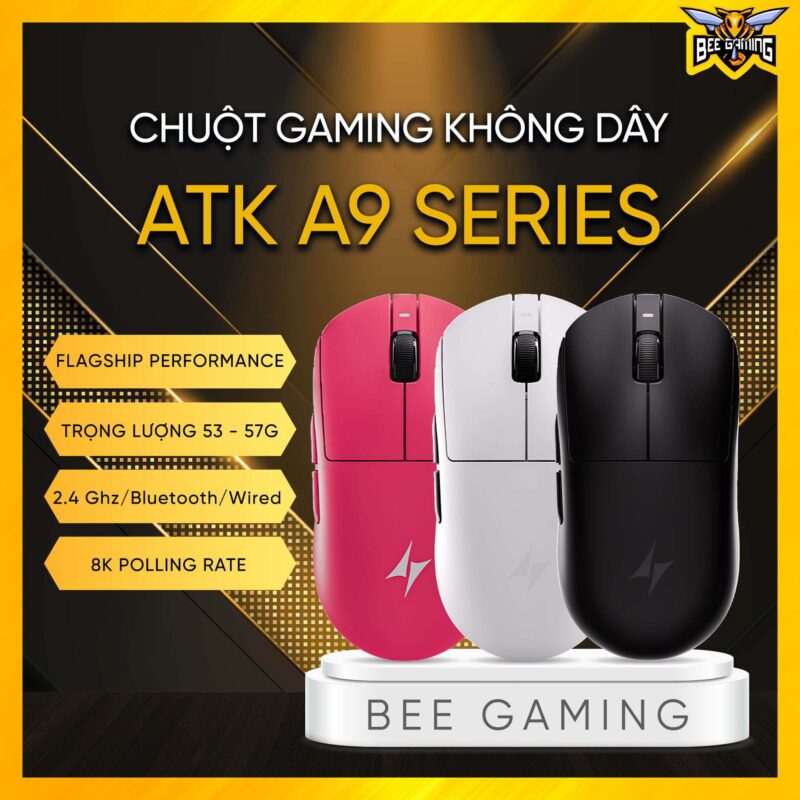 Chuột gaming không dây ATK Dragonfly A9 53g