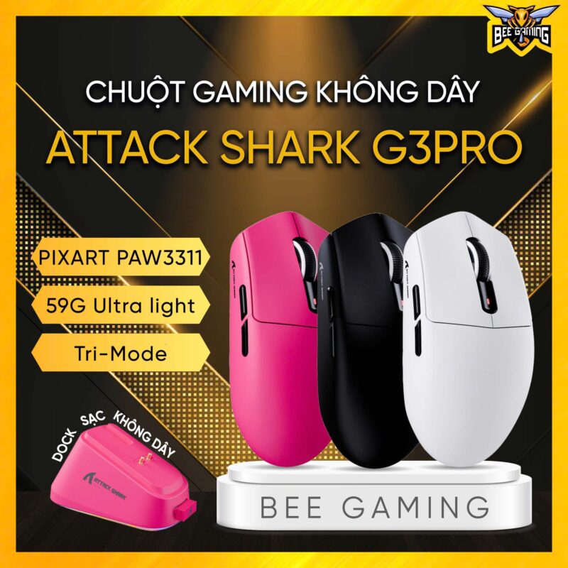 Chuột gaming không dây Attack Shark G3 Series 59g