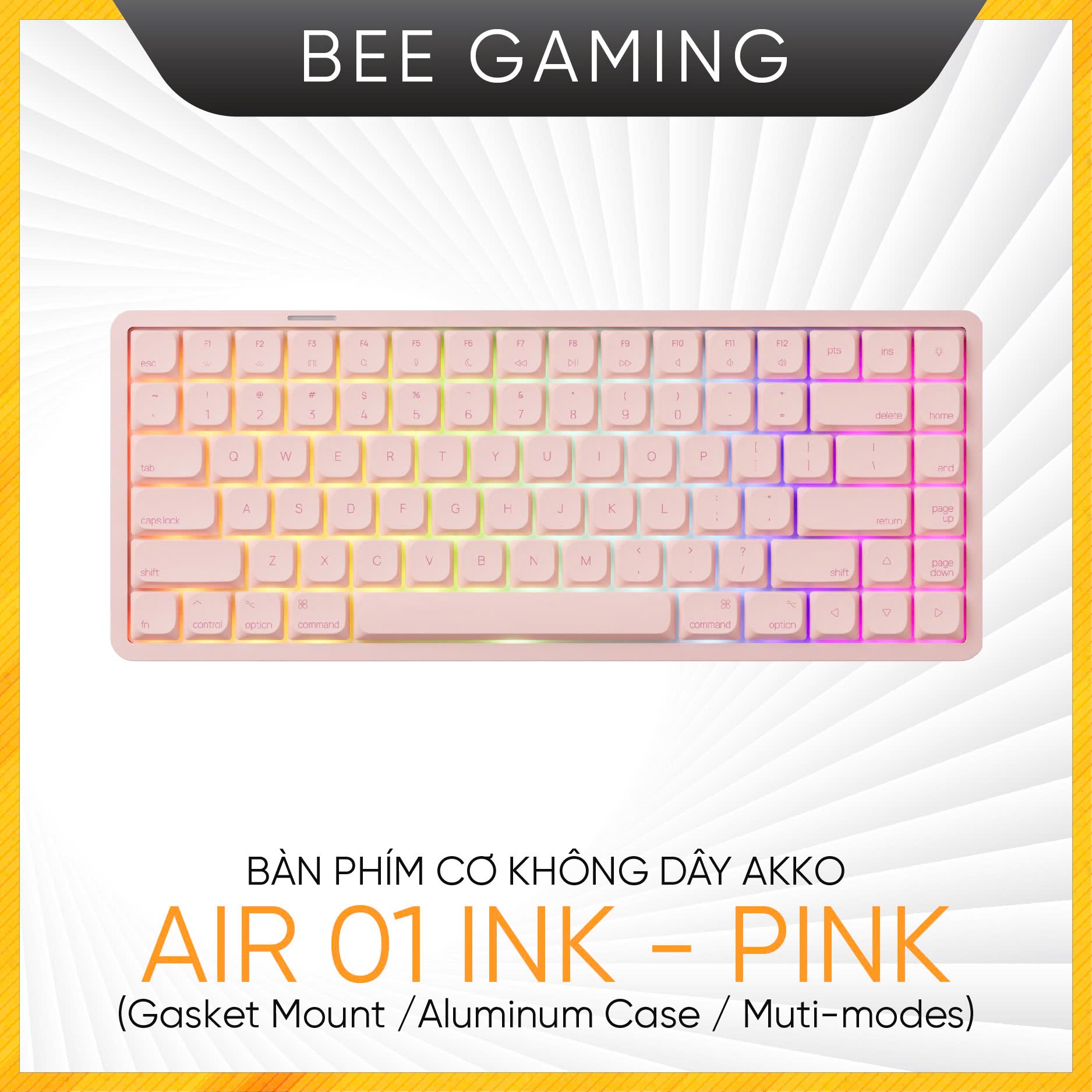 Bàn phím AKKO Air 01 Ink Pink 1
