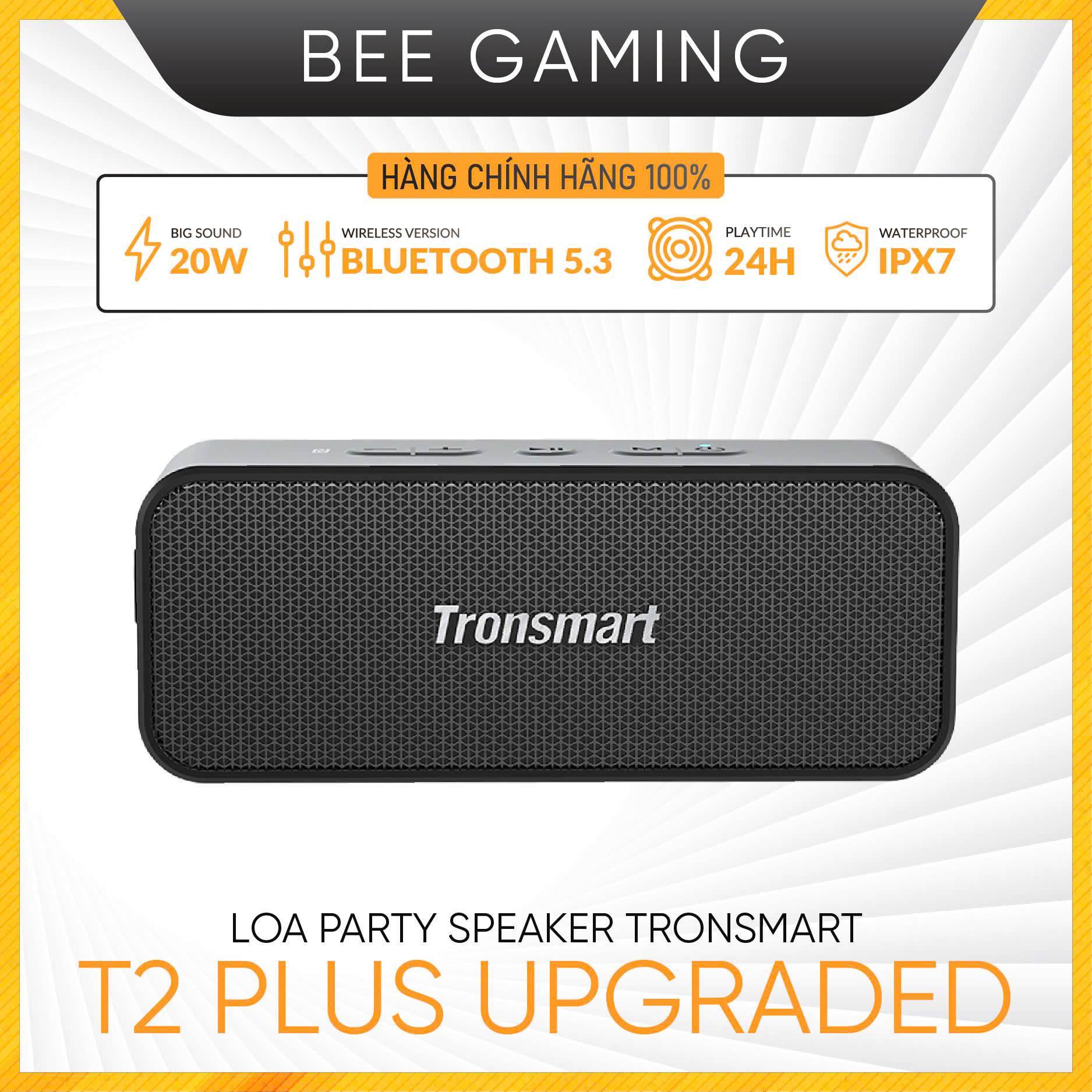 Loa Party Speaker Tronsmart T2 Plus Upgraded - Black